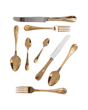 Flatware Tania Bulhoes Gold-Plated Stainless Steel (8)