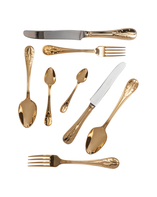 Flatware Tania Bulhoes Gold-Plated Stainless Steel (8)