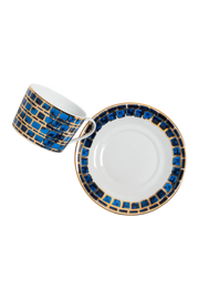 Tea Cup and Saucer Jade Blue