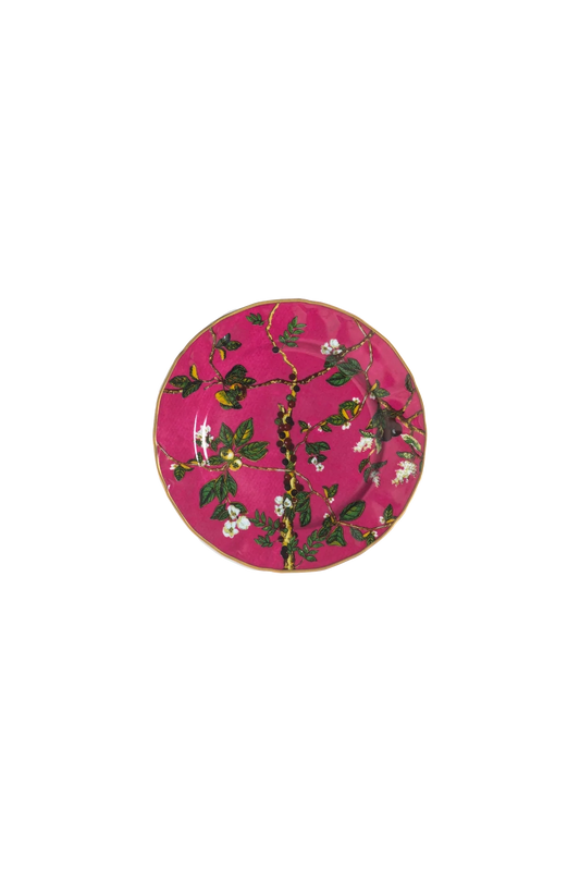 Bread Plate Passaros do Brasil Pink