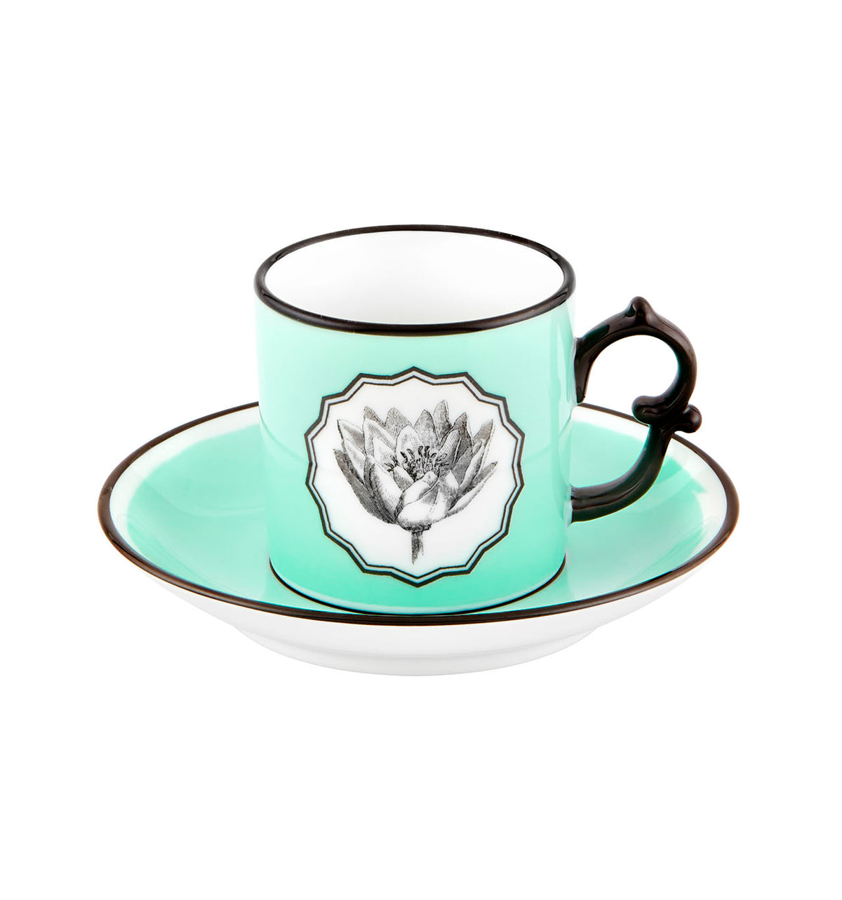 Herbariae – Coffee Cup and Saucer Green – Vista Alegre