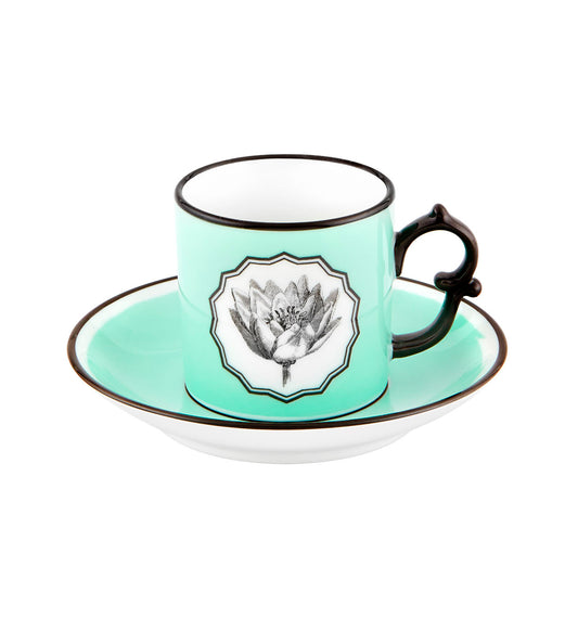 Herbariae – Coffee Cup and Saucer Green – Vista Alegre