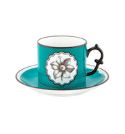 Herbariae – Tea Cups and Saucers, Pink and Peacock, Set of 2 – Vista Alegre
