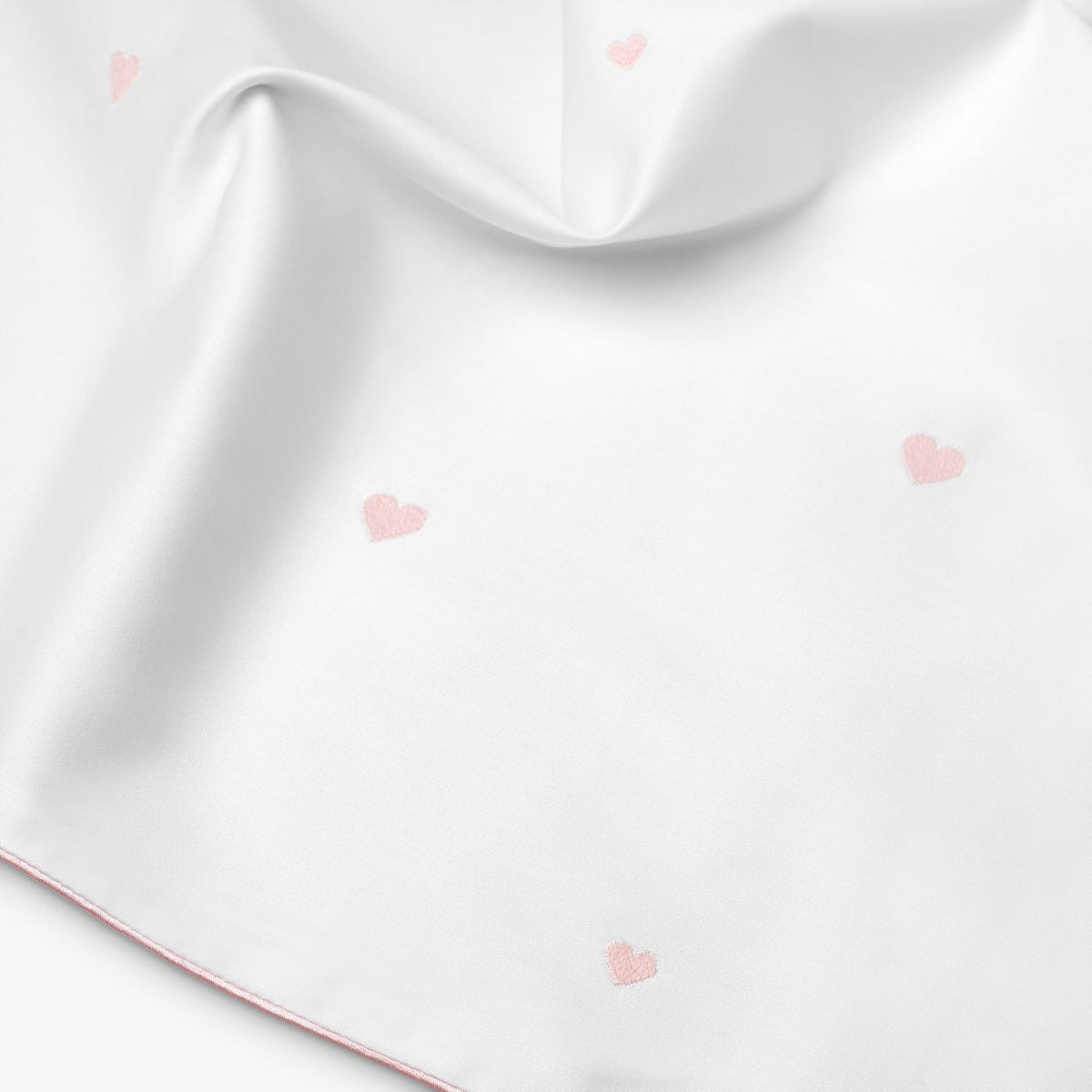 Embroidered Hearts Baby Duvet - Pink