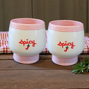 Hand-painted Spicy Marg. Cups/Collection of Two