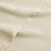 Cotton Knit Baby Blanket - Ivory
