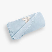 Cotton Knit Baby Blanket - Blue