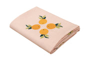 Hand Embroidered Farm to Table Tablecloth 120" x 80"