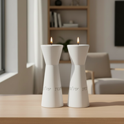 Elegant Concrete Sabbath Candle Holders – Aura Series
