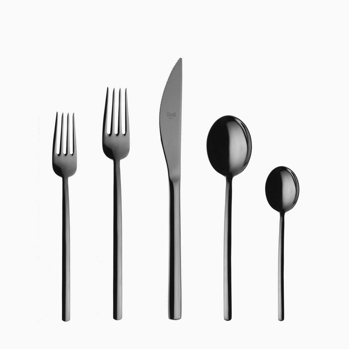 Due Black Gold Flatware Set