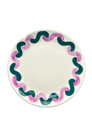 Onda Serving Plate - Lilac & Green