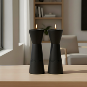Concrete Candle Holder Pair for Shabbat – Aura Series