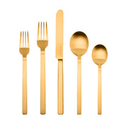 Stile Ice Oro 5-Piece Stainless Steel Flatware Set by Pininfarina – view 1