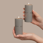 Artisanal Shabbat Candle Holder Set from Concrete - Flow Series