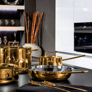 Attiva Gold 14cm Saucepan with Lid – view 2