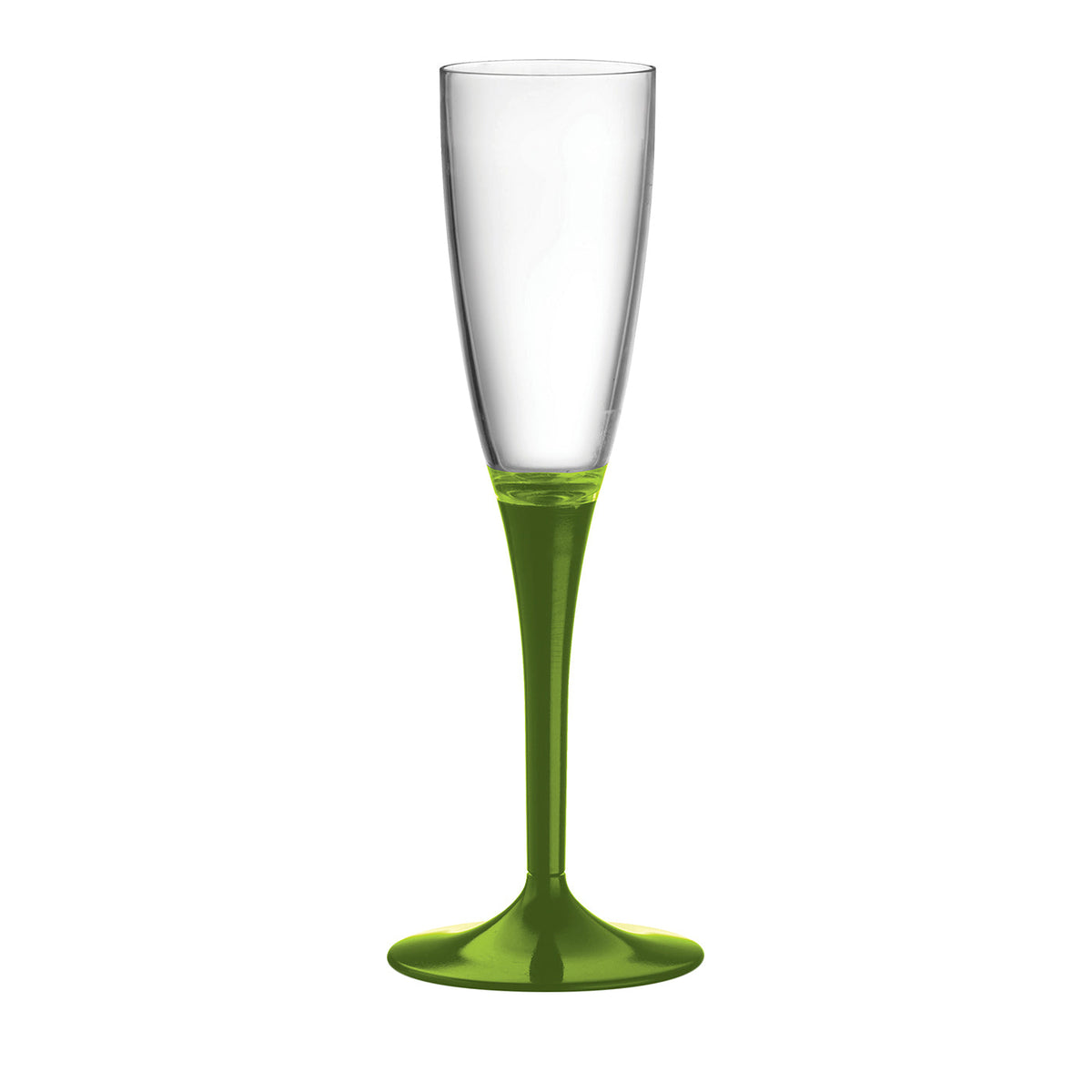 Set of 6 Green Stem Champagne Flutes – view 1