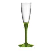 Set of 6 Green Stem Champagne Flutes – view 1