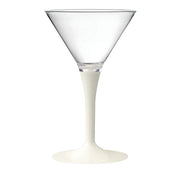 Set of 6 White Stem Martini Glasses – view 1