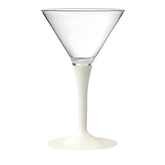 Set of 6 White Stem Martini Glasses – view 1