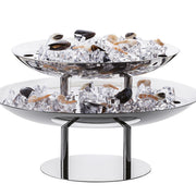 Oval Two-Tier Stainless Steel Seafood Stand – view 2