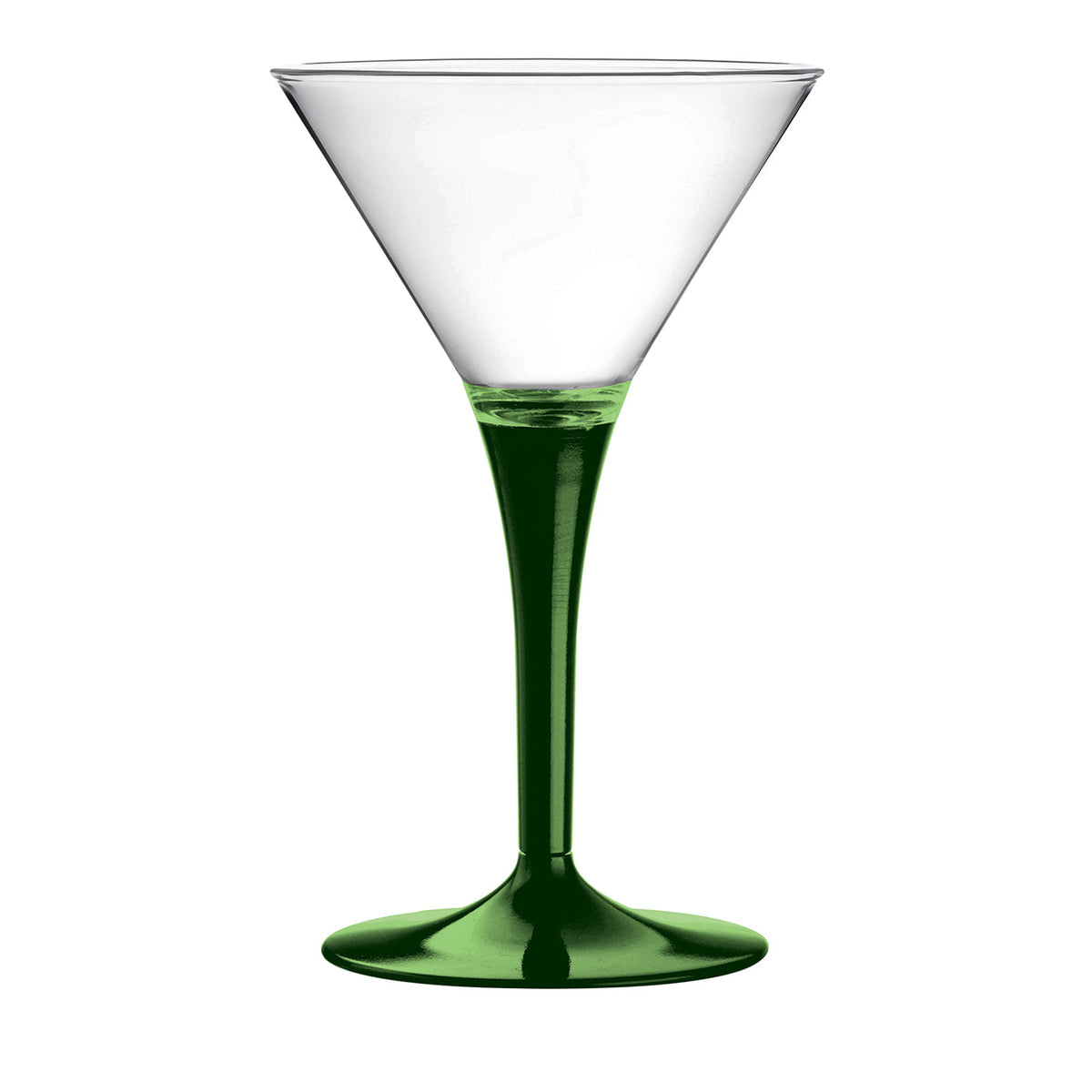 Set of 6 Emerald Green Stem Champagne Glasses – view 1