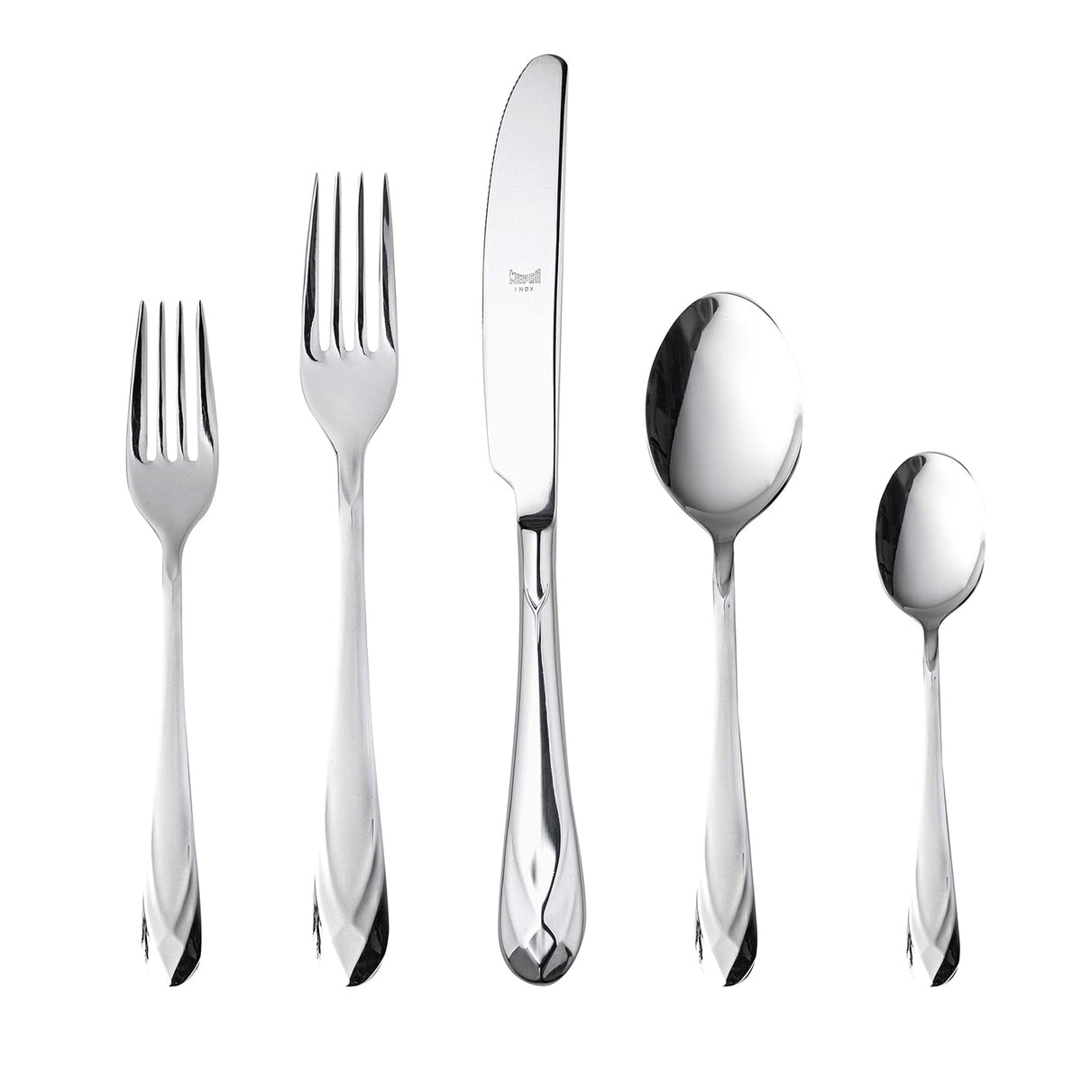 Set of 5 Diamante Stainless Steel Flatware – view 1