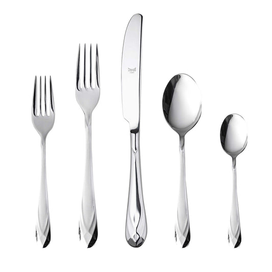Set of 5 Diamante Stainless Steel Flatware – view 1