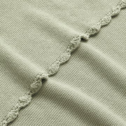 Cotton Knit Baby Blanket - Sage