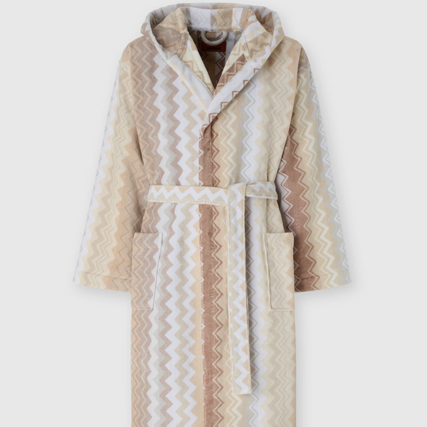 Giacomo Hooded Bathrobe- Neutral