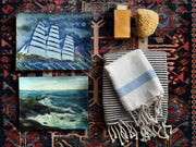 Hammam Black Striped Towels