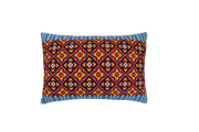 Hand Embroidered Cross-Stitch Pillow Cover 14" x 20"