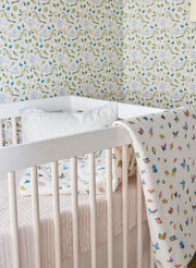 Pink & White Striped Crib Sheet