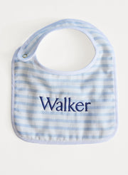 Blue & White Striped Bib
