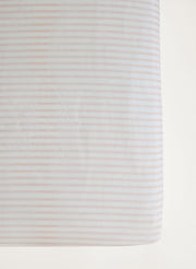 Pink & White Striped Crib Sheet