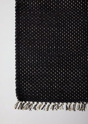 Herringbone Black Cotton Mat