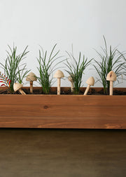 Wooden Mushroom Garden Stick