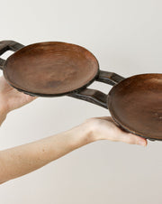 Bamenda Duo Circular Wooden Serving Tray