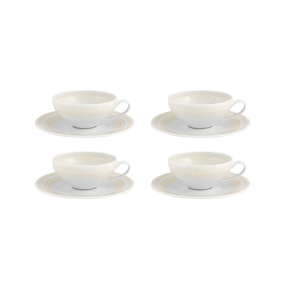 Ivory - Tea Cup And Saucer, Set of 4 (21136713)