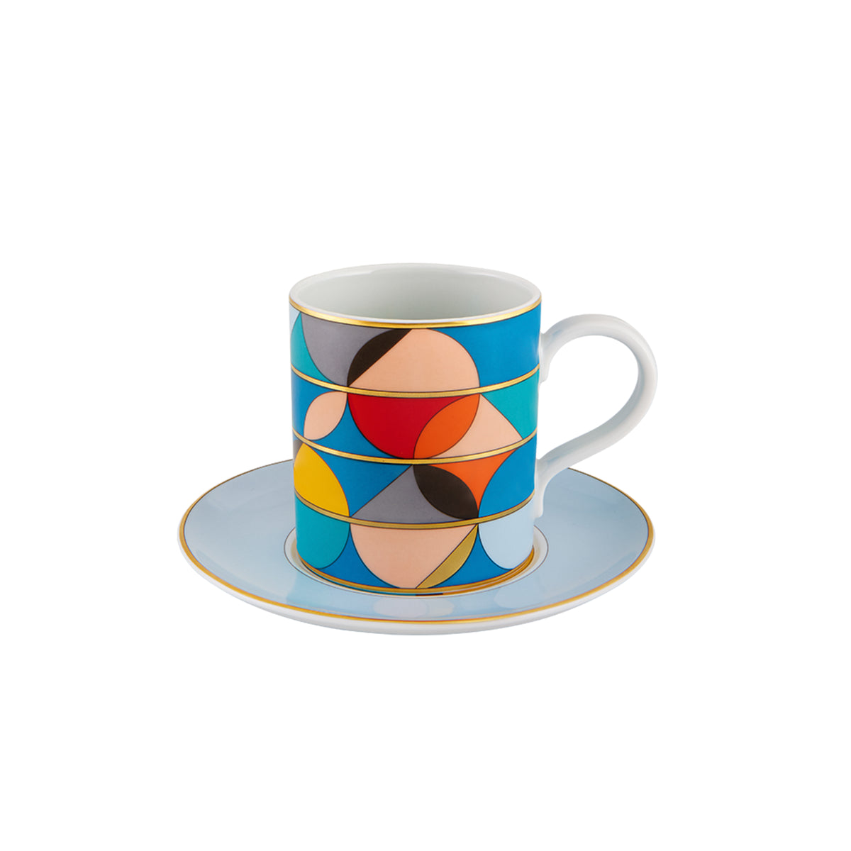 Futurismo - Tea cup and saucer, Set of 4 (21141928)