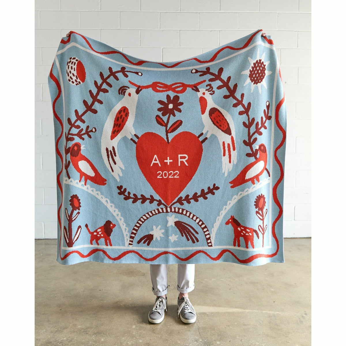Ceremony Cotton Knit Throw Blanket