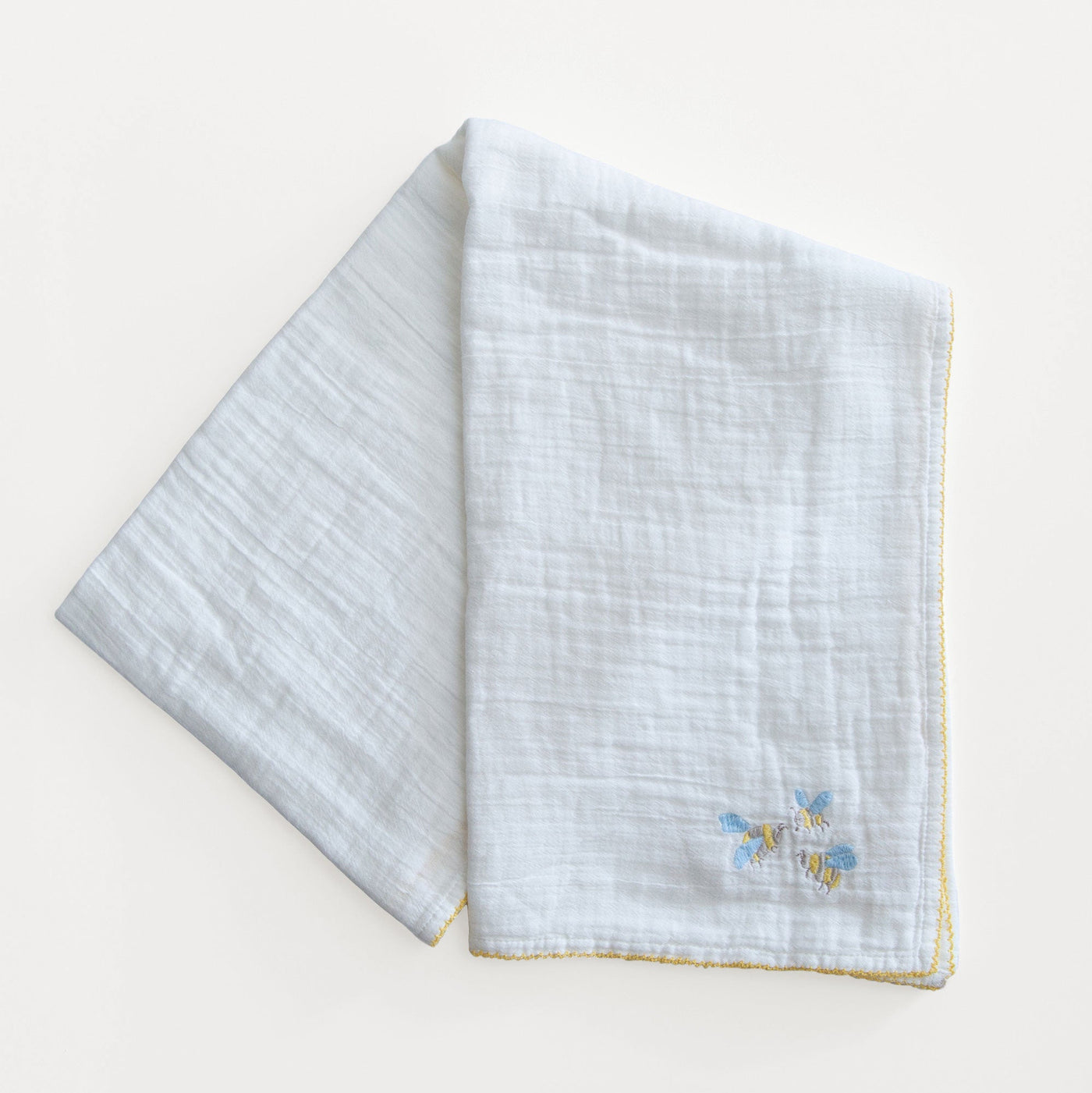 Bee Embroidered Shawl Blanket