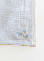 Bee Embroidered Shawl Blanket