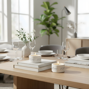 Elegant Shabbat Candle Holder Pair from Concrete - Flow Series