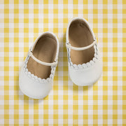 Ava Baby Ballet Flats in White
