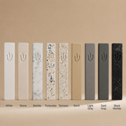 Natural Concrete Mezuzah Case in Soft Gray | Street