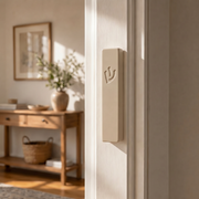 Natural Concrete Mezuzah Case in Soft Gray | Street