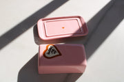 Hand-painted “butter me up” European Butter Dish
