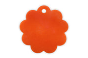 Scallop Resin Cheese Charcuterie Board, Orange - 9 Inches