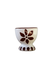 Floral Egg Cup, Espresso