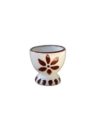 Floral Egg Cup, Espresso